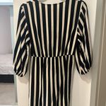 H&M Chic Striped V-Neck Rouged Business Casual Dress Photo 2