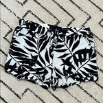 Sanctuary Black and White Leaf Print High Waist Shorts Photo 0