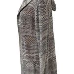 Paper Crane cotton blend open knit marled longline hooded cardigan size M Photo 3