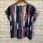 Women’s Emery Rose multicolored short roll sleeve v Photo 1