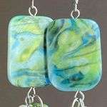 Handmade natural shell & freshwater pearls & Czech glass mix dangle earrings✨ Photo 1