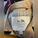 Coach Navy Blue Double Breasted Trench Coat Photo 2