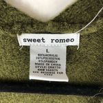Sweet Romeo Olive Green Star Print Open Front Cardigan Sweater With Pockets L Photo 2