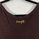 Desigual  Women Brown Mixed Prints Long Sleeve T-shirt Dress Photo 6