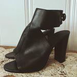 Vince Addie Black Leather Open Toe Ankle Strap Heeled Booties 9.5 Photo 2