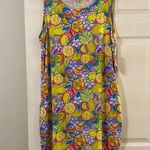 SUNSET SWEET TEA SUMMER BEACH DRESS SIZE XL BRAND NEW 97% nylon and 3% spandex Yellow Photo 0