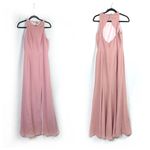 DESSY COLLECTION Diamond Cutout Back Trumpet Gown Front Slit Rose Pink Sz 8... Photo 2