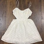 Kendall + Kylie Cream Lace Cut Out Mini Dress Photo 0