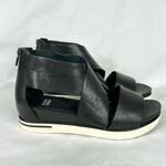 Eileen Fisher Sport Tumbled Leather Sneaker Sandal Size 10 Black Photo 2