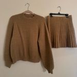 Tan Sweater Skirt Set Size L Photo 3