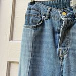 Mango mid rise Two-Tone light dark Blue Jeans straight leg size 4 distressed Photo 7