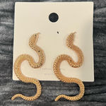 Gold Snake Earrings Photo 0