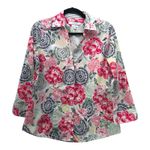 Foxcroft  Floral Button Up Top 8P Photo 0