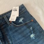 Abercrombie & Fitch Women’s 6/28 ABERCROMBIE Dark Wash Distressed Low Rise Denim Cuffed Shorts Photo 1