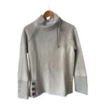 prAna  The Lucia Wool Women's Natural Cream Sweater Button Accents Size M Photo 6