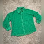 ASOS New without tag DESIGN oversized shirt in bright green dobby, size US 6 Photo 4