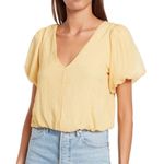 ASTR NWT the Label, Bubble Sleeve Gauze Top, Medium Photo 4