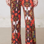 Anthropologie Eloise Lounge Pants Boho Size S Made in Korea Red Photo 0