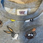 Looney Tunes  all over print cropped pullover sweater size small Photo 2
