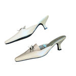 Merona Vintage Y2K Tan Camel Leather Pointed Heel Bow Kitten 10 Photo 5