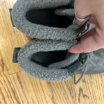 Esprit | Cadis Distressed Gray Faux Leather Fur Trim Lace Up Ankle Boots Size 8 Photo 9