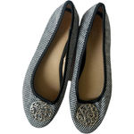 Cato Womens Black & White Tweed Medallion Slides - Sz 9 Photo 2