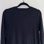 Athleta Balance Long Sleeve Stretch Athleisure Sweatshirt Dress Pockets Black Photo 7