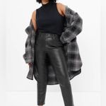 Gap  Black Faux Leather High Rise Vintage Slim Pants Photo 3