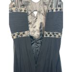 NWT Mandalay Black Gold Silk Beaded Cutout Maxi Long Evening Gown Dress Womens 8 Photo 8