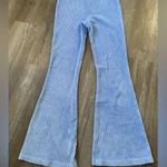 Aerie  Ribbed Sweat Pants Flare Yoga Pants Lounge Pants Comfy Light Blue Size M Photo 1