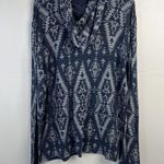 Denim & Supply  Ralph Lauren Size XL Hoodie Blue Gray Tribal Aztec Pattern Women Photo 5