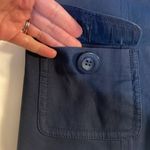 Talbots Petites Navy Cotton Blend Blazer Jacket Three Buttons Pockets Size 12P Photo 7