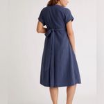 Quince Organic Cotton Gauze Maternity Midi Dress Photo 2