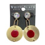 White House | Black Market New Red And Gold Earrings Photo 0