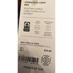 Athleta S Women's Conscious Crop Sports Bra Size Small Cup A-C Blue Abstract Photo 5