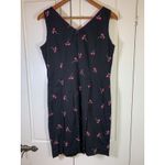 Amanda Smith Amanda‎ Smith Dress Women's 6 Black Pink Floral Flowers Embroidered Sleeveless Photo 2