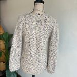Lou & grey Fuzzy Metallic Gold Flecked Balloon Sleeve Sweater Size XS NWT Photo 4