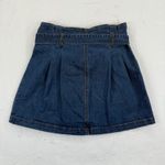 Black Label C'est Toi Denim Skirt Women's Size L Blue Paper Bag Waist Pleated Photo 4