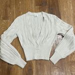 Aritzia Oatmeal Cardigan Sweater Photo 0