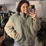 Anthropologie Avec Les Filles Mixed Media Quilted Sleeve Teddy Jacket L Photo 0