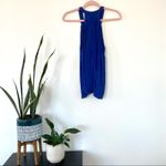 Parker  Cobalt Blue Silk Sleeveless Wrap Front Blouse Small Photo 1