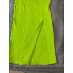 Lulus NWT  Size Large Lime Green Ribbed Bodycon‎ Skirt Y2K Neon Stretch Midi Photo 4