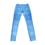 Zyia  Active Denim Distressed Light N Tight High Rise Legging 28" Size 6-8 Blue Photo 1