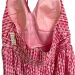Dress Barn  polkadot halter dress women’s 18 pinup style midi pink sheer overlay Photo 4