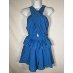 DO+BE  Blue Shorts Romper Ruffles Medium Girls Night Out Party Vacation Photo 1