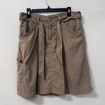 The North Face Womens Belted Skirt Tan Khaki Utility Pockets Zipper Front 12 Photo 0