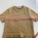ZARA Tan Short Sleeve Knit Sweater Top Women’s Medium Photo 3
