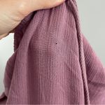 Active USA Active Long Sleeve Funnel Neck Pullover Large Mauve Pink Crepe Lightweight Yoga Photo 5