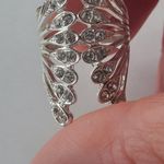 Vintage Bat Wing Unbranded Statement Ring Silver Photo 12