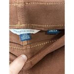 American Eagle Stretch Flare Pants Womens Large Brown Suede Knit Style Pull On Photo 3